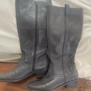 Very Volatile Black Leather Boots, Size 9!